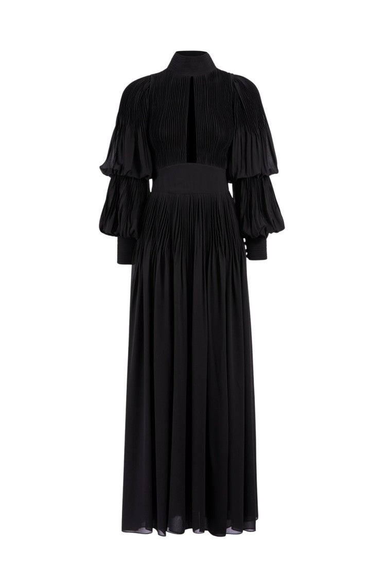 Saiid Kobeisy Pleated Midi Dress