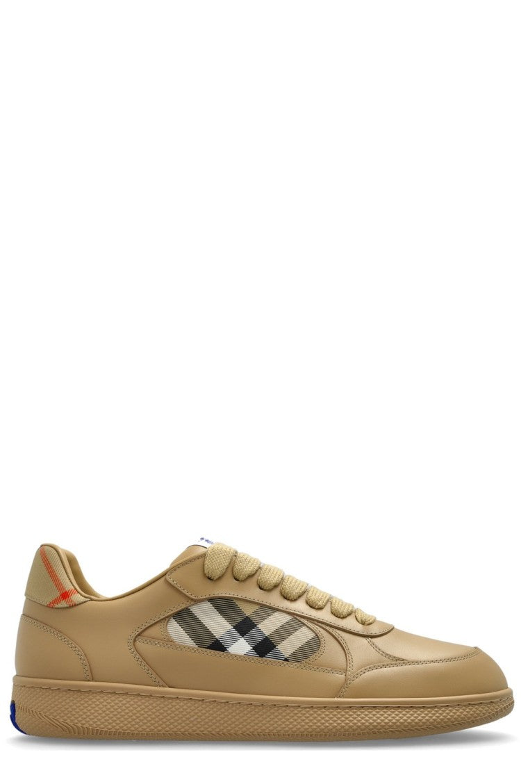 Burberry Beige Low-Top Sneakers With Minimalist Design