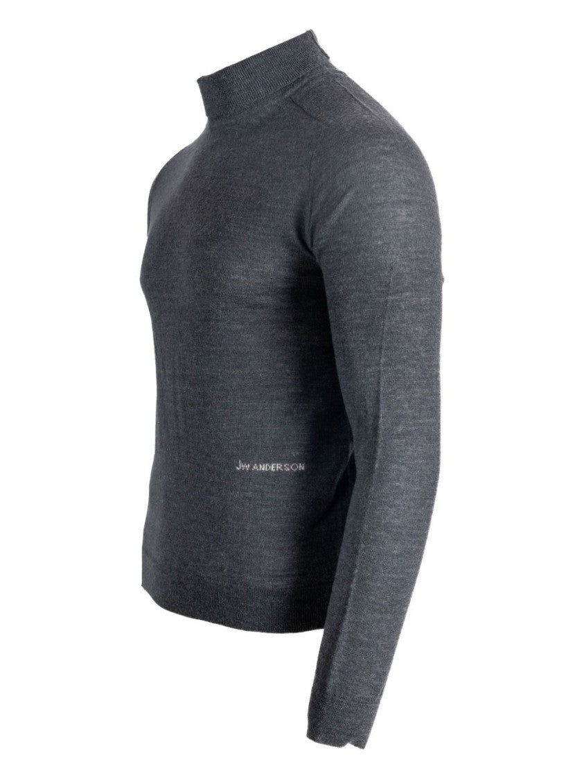 J. W. Anderson Fitted High-Neck Knitwear Sweater With Subtle Detailing