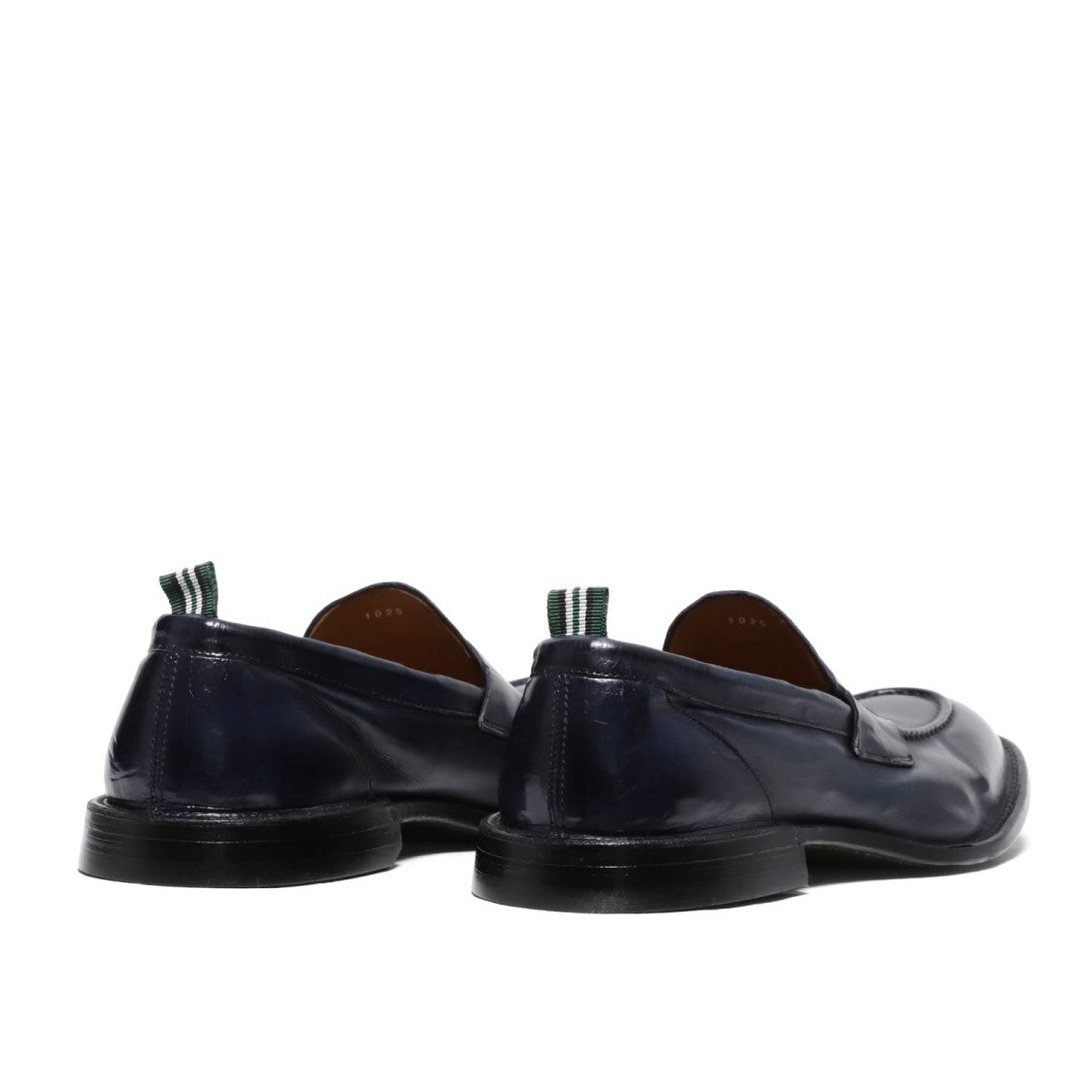 Green George Blue Leather Moccasin