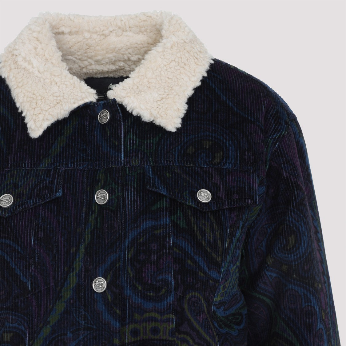 Etro Dark Blue Corduroy Jacket