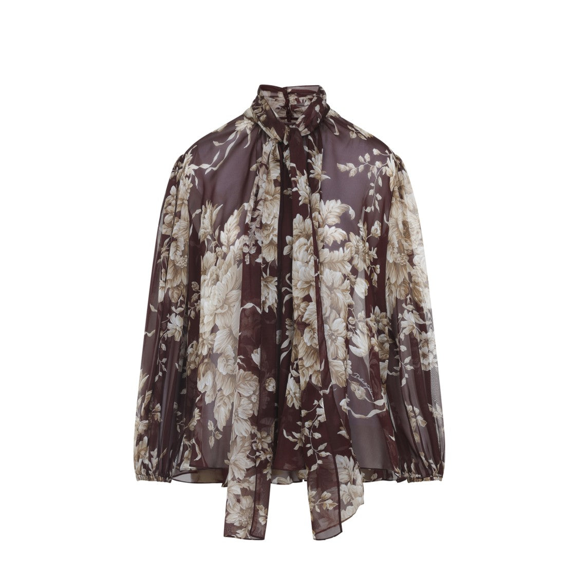 Dolce & Gabbana Silk Blouse With Floral Print
