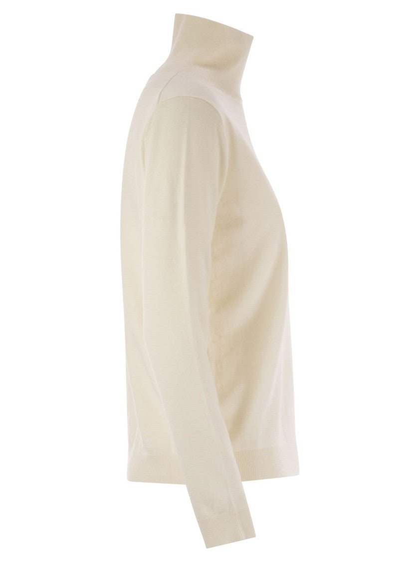 Max Mara Kiku - Turtleneck In Silk And Wool Yarn
