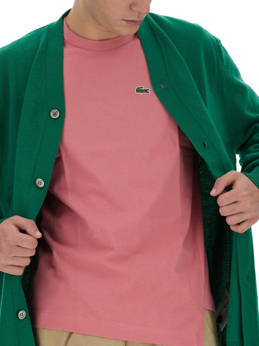 Comme Des Garçons Relaxed Fit Deep V-Neck Wool Cardigan