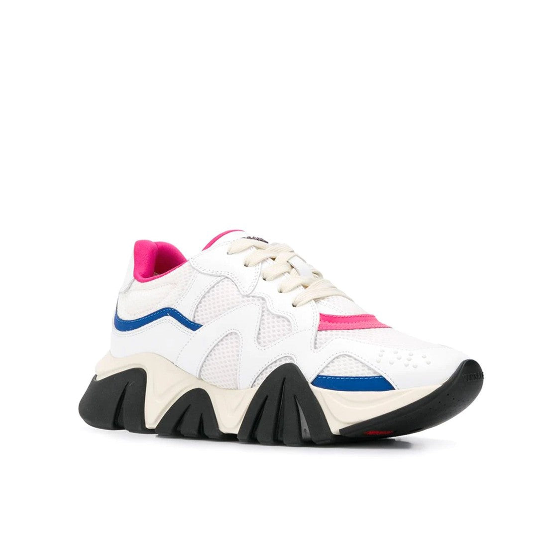 Versace Chunky Leather And Mesh Squalo Sneakers
