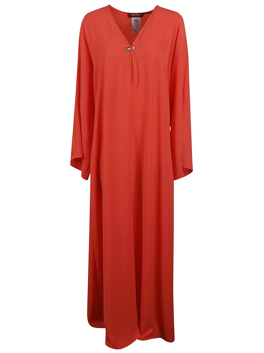 Max Mara Flowing Red Triacetate Maxi Dress