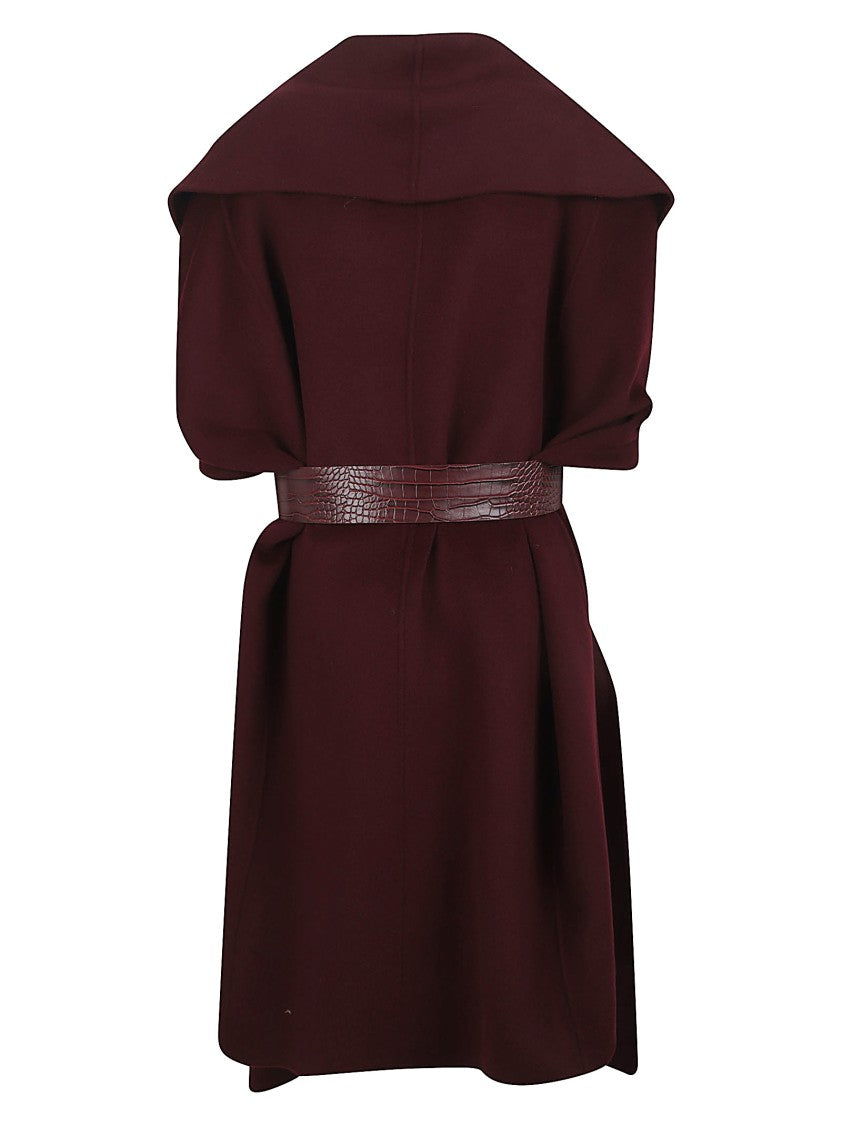 Elisabetta Franchi Structured Sleeveless Wool Coat