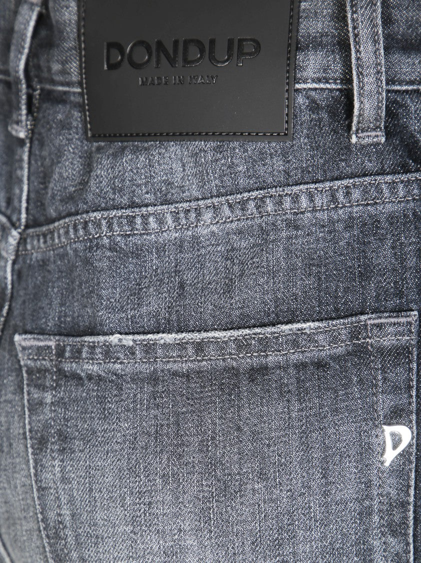 Dondup Relaxed Fit Tapered Leg Jeans With Vintage Grey Wash