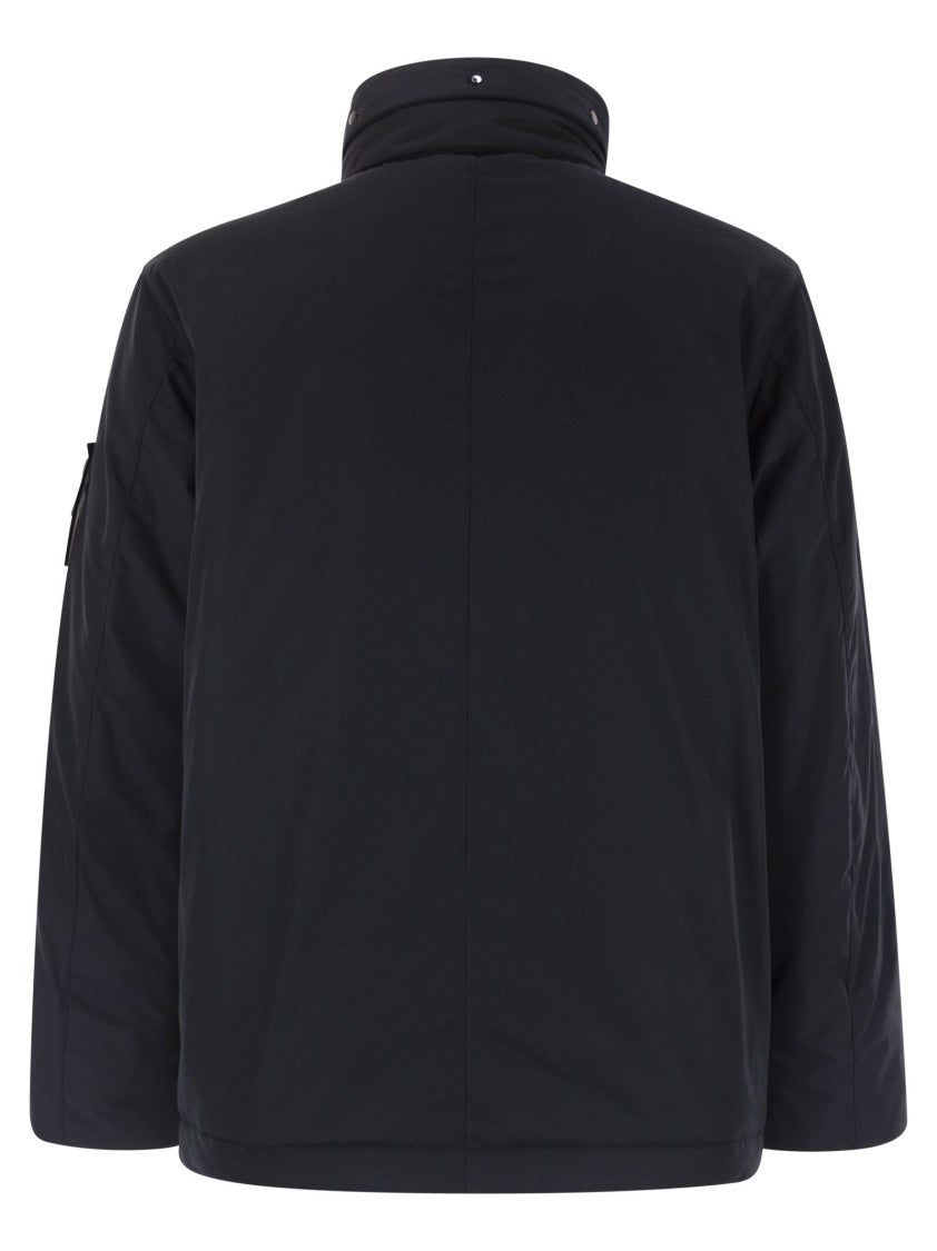 Stone Island Padded Field Jacket With Anti-Drip