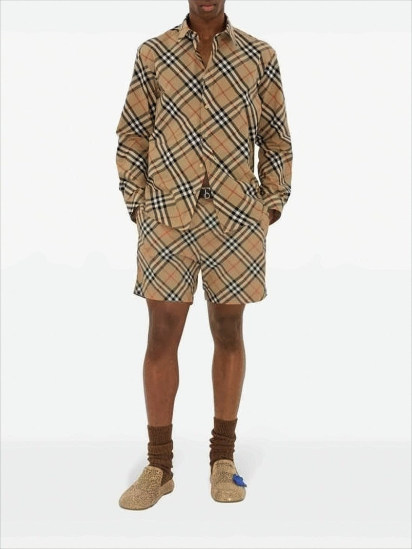 Burberry Classic Check Pattern Long-Sleeve Shirt
