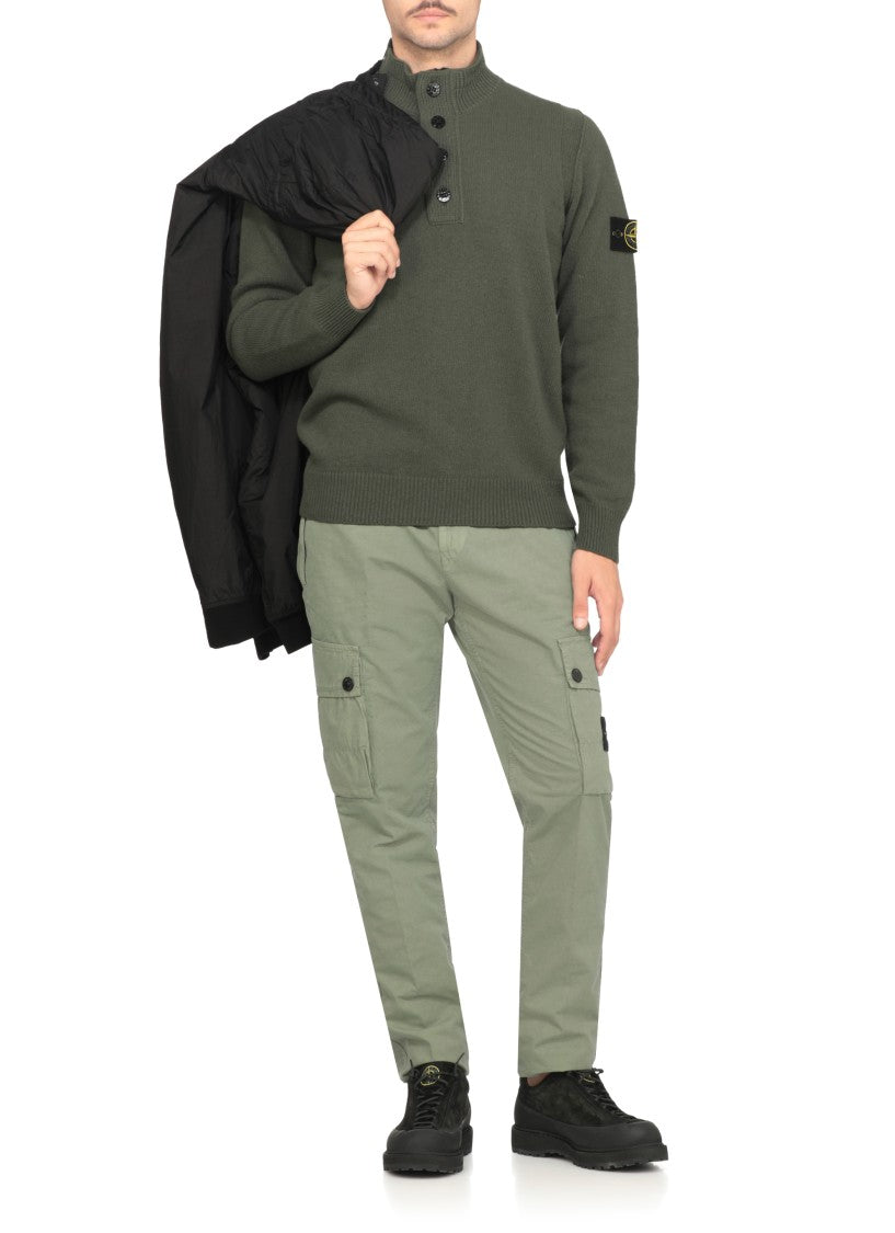 Stone Island High Neck Wool Sweater