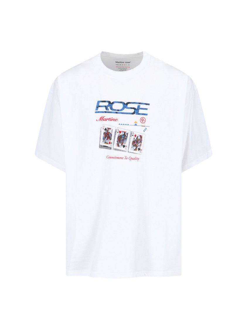Martine Rose Oversized T-Shirt "Playing Cards" – White