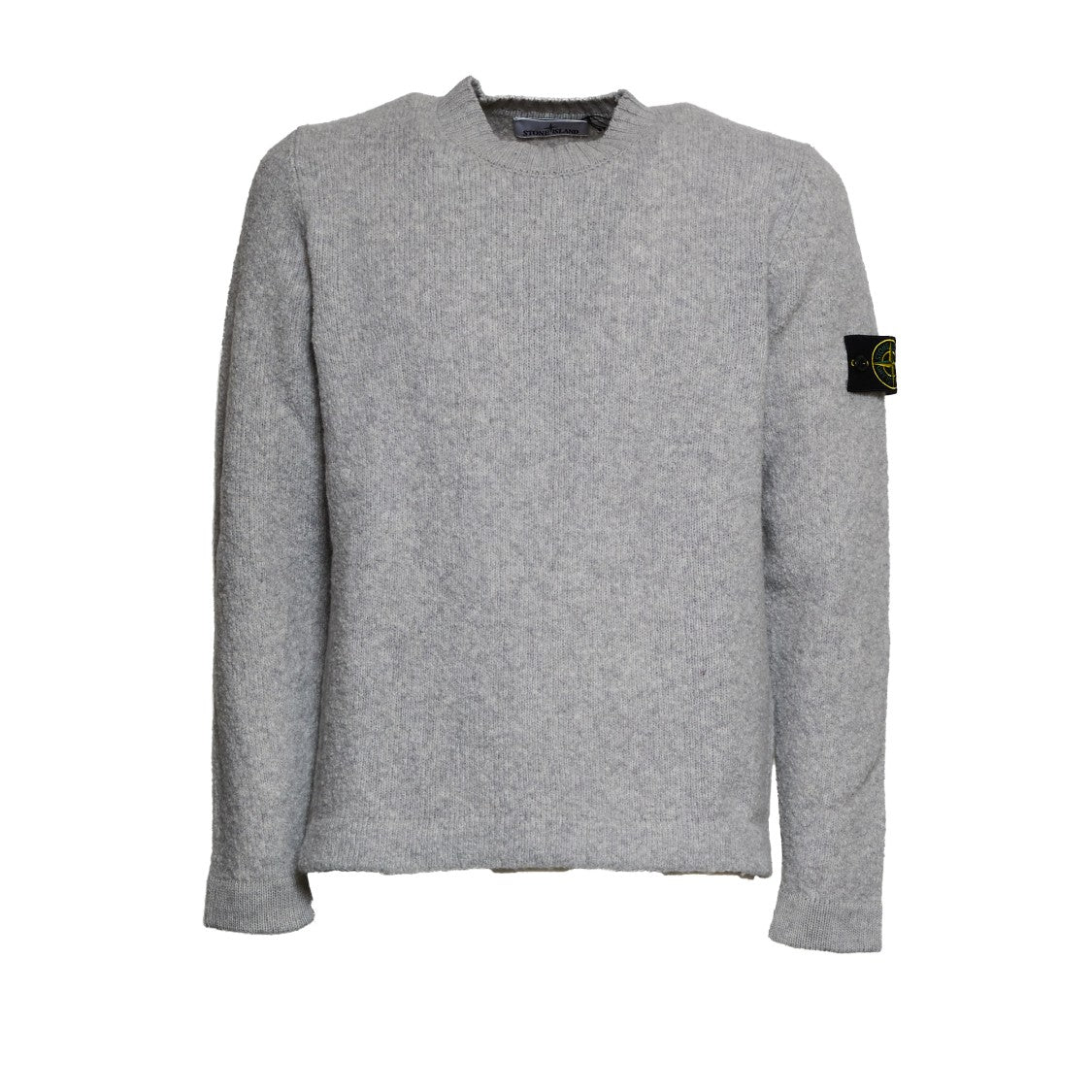 Stone Island Fancy Yarn Knit Sweater With Ribbed Neckline