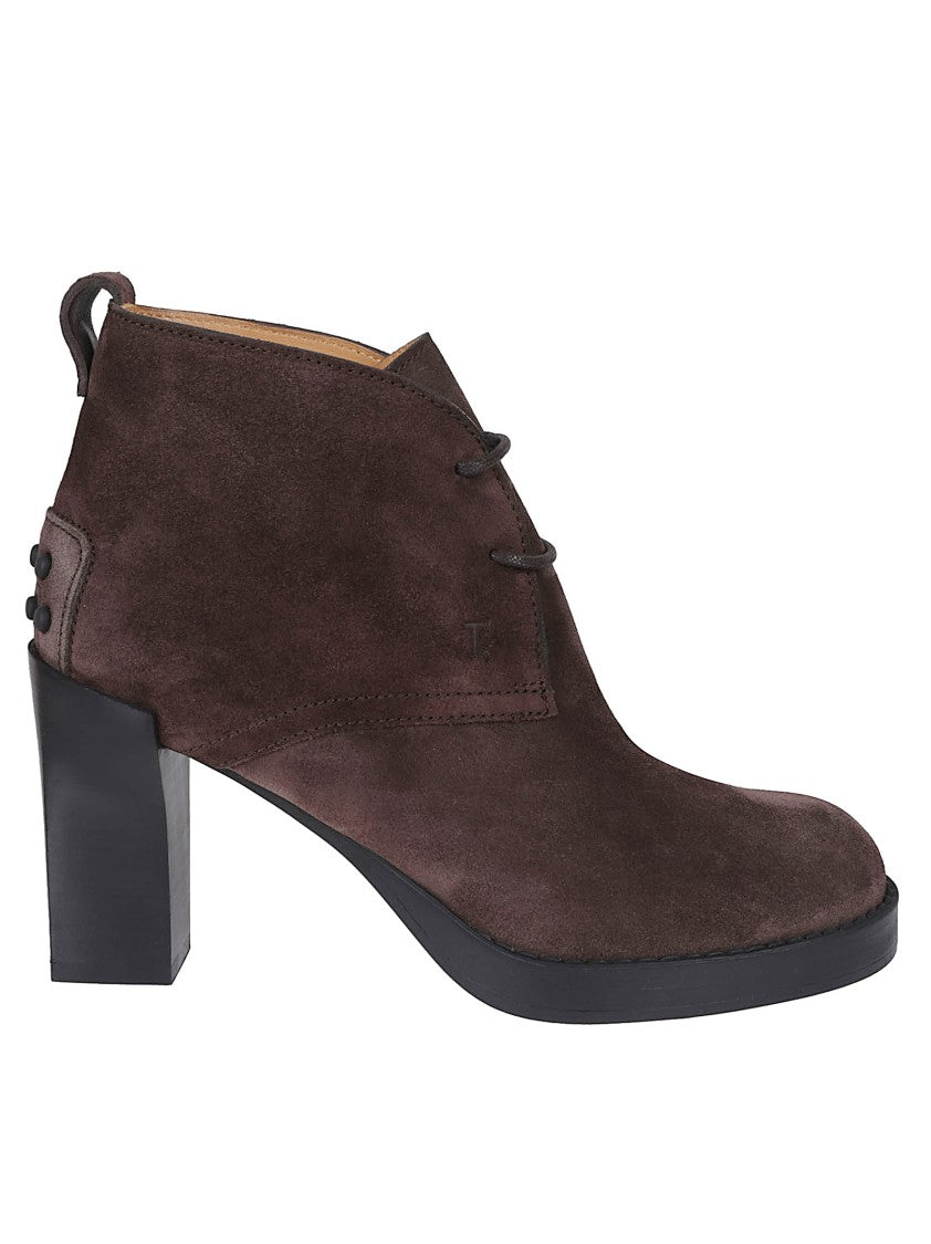 Tod's Rosewood Suede Ankle Boots