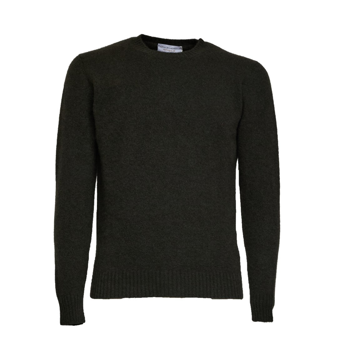 Filippo De Laurentiis Ribbed Detail Crew Neck Sweater In Wool