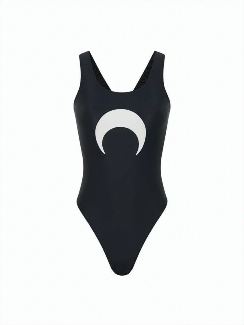 Marine Serre Sleek Sleeveless Top With Crescent Moon Graphic