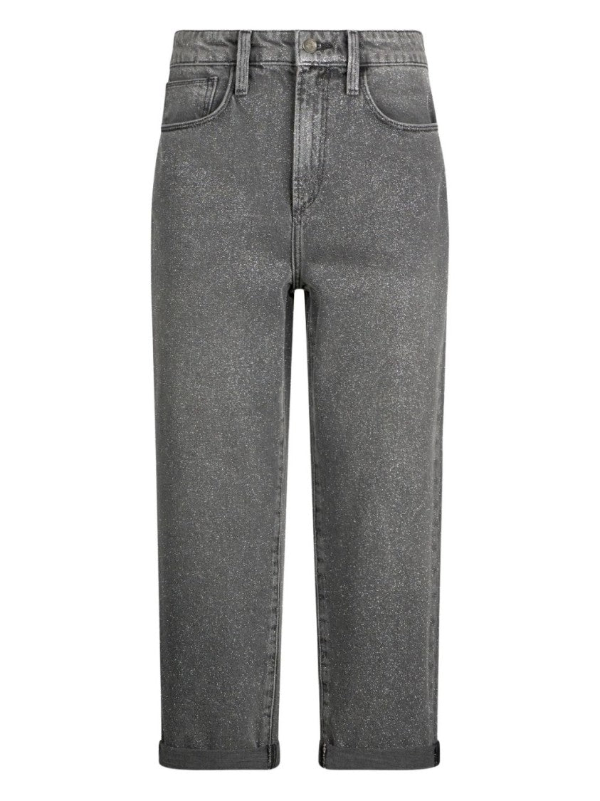 Liu Jo High Waist Black Jeans With Rolled Cuffs