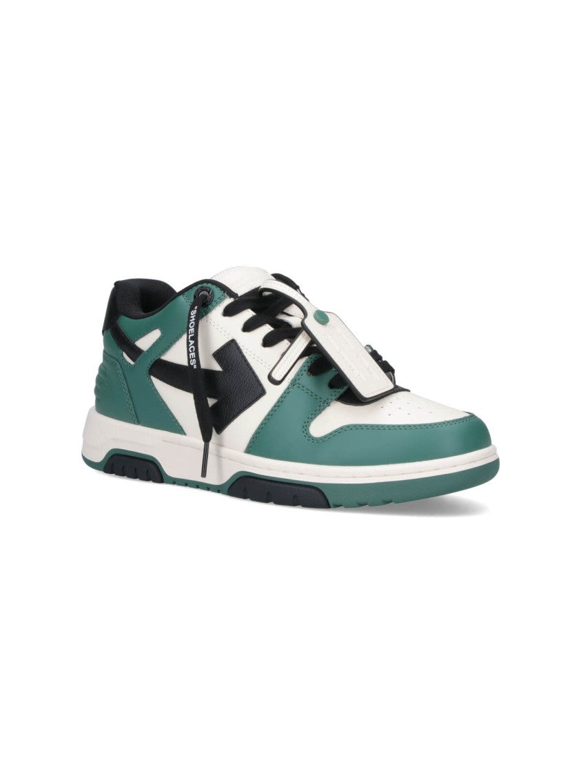 Off-White Low-Top Sneakers With Iconic Branding And Contrast Accents