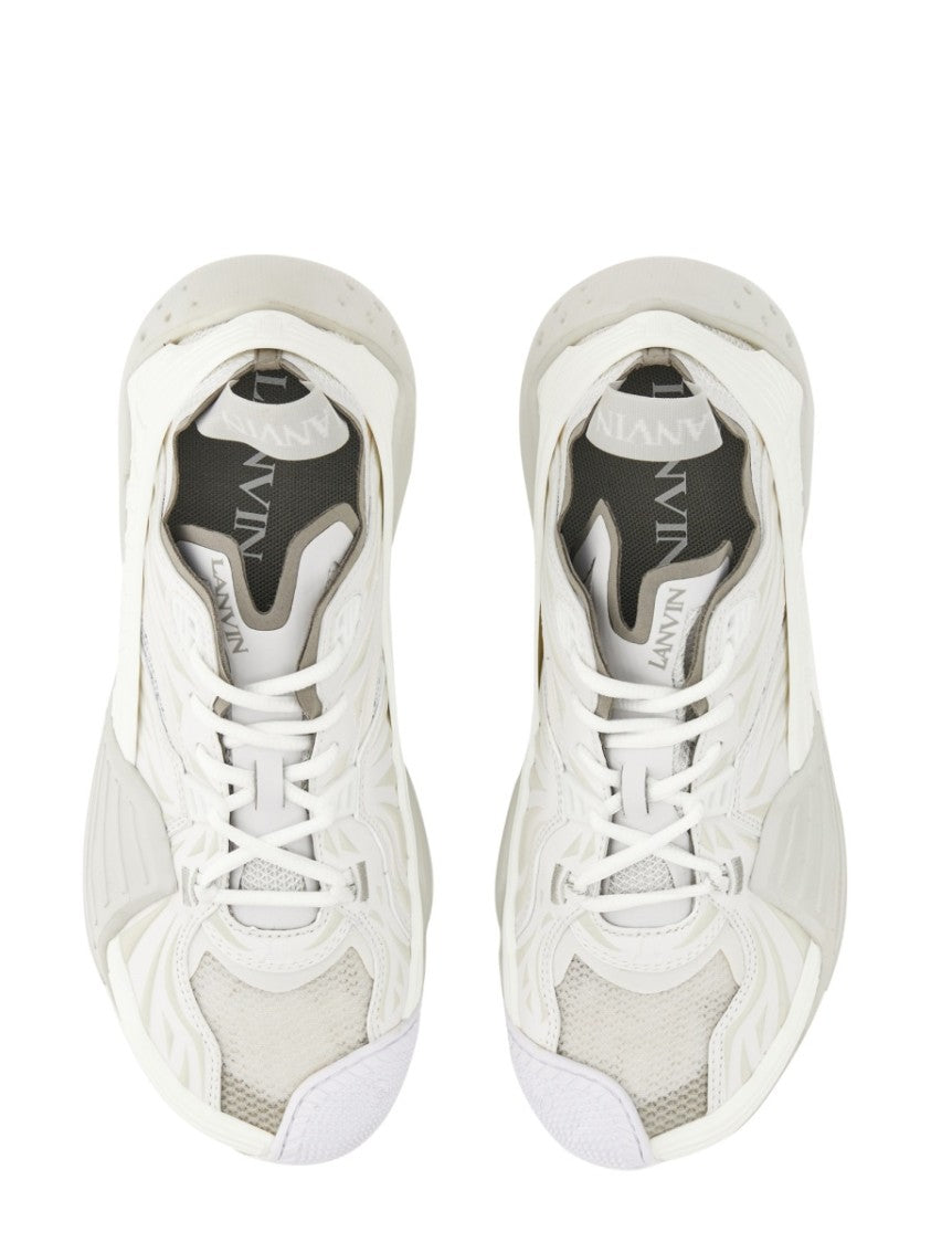Lanvin Flash-X Mesh Upper Sneakers With Textured Panels