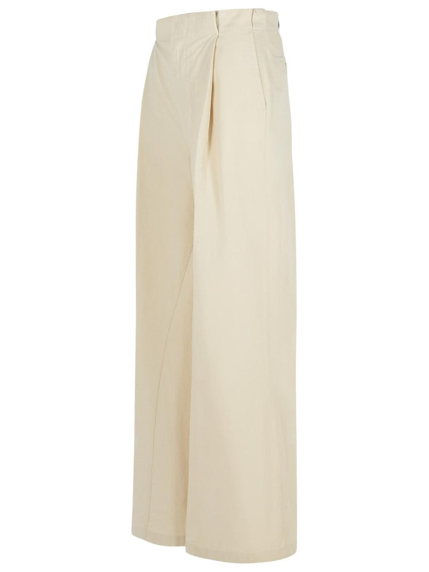 Maison Margiela Over Ivory Cotton Blend Pants