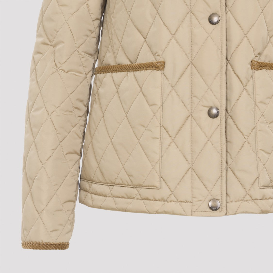 Burberry Tailored Quilted Jacket With Classic Collar