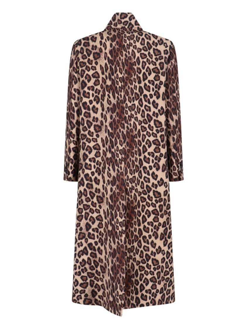 Alberto Biani Structured Multicolor Coat With Zipper Closure