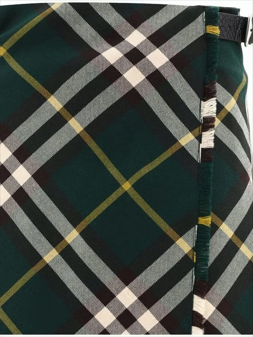 Burberry Tartan Plaid Midi Skirt