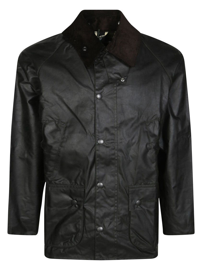 Barbour Utilitarian Black Waxed Cotton Parka Jacket