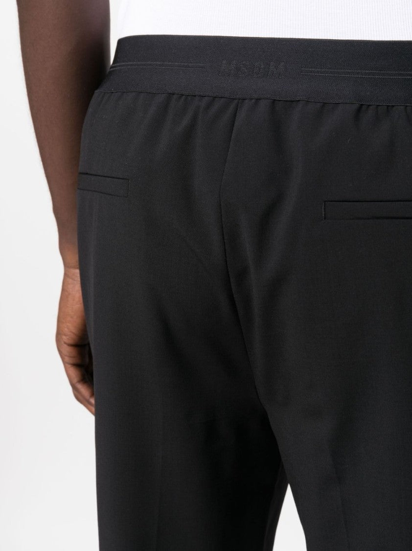 Msgm Slim Fit Trousers With Elasticated Waistband