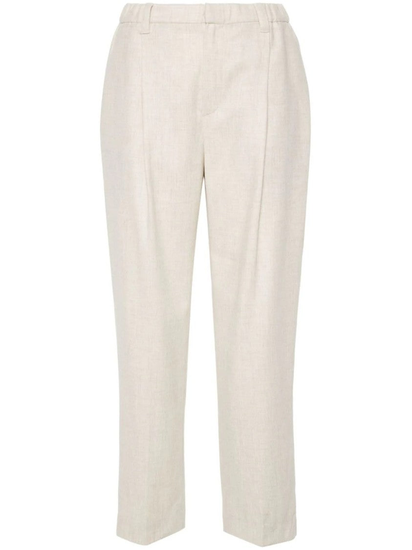 Brunello Cucinelli Tailored Pantalone Trousers With Wool-Cashmere Blend And Finish