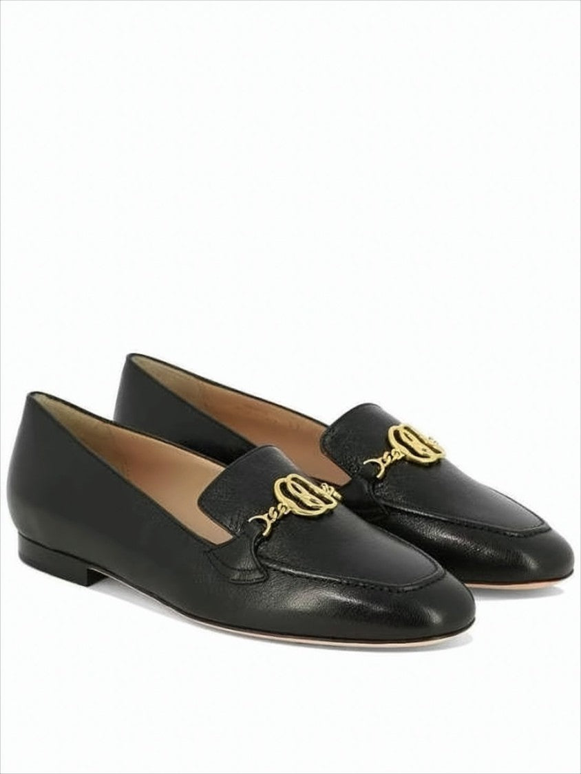 Bally Polished Black Leather Loafers