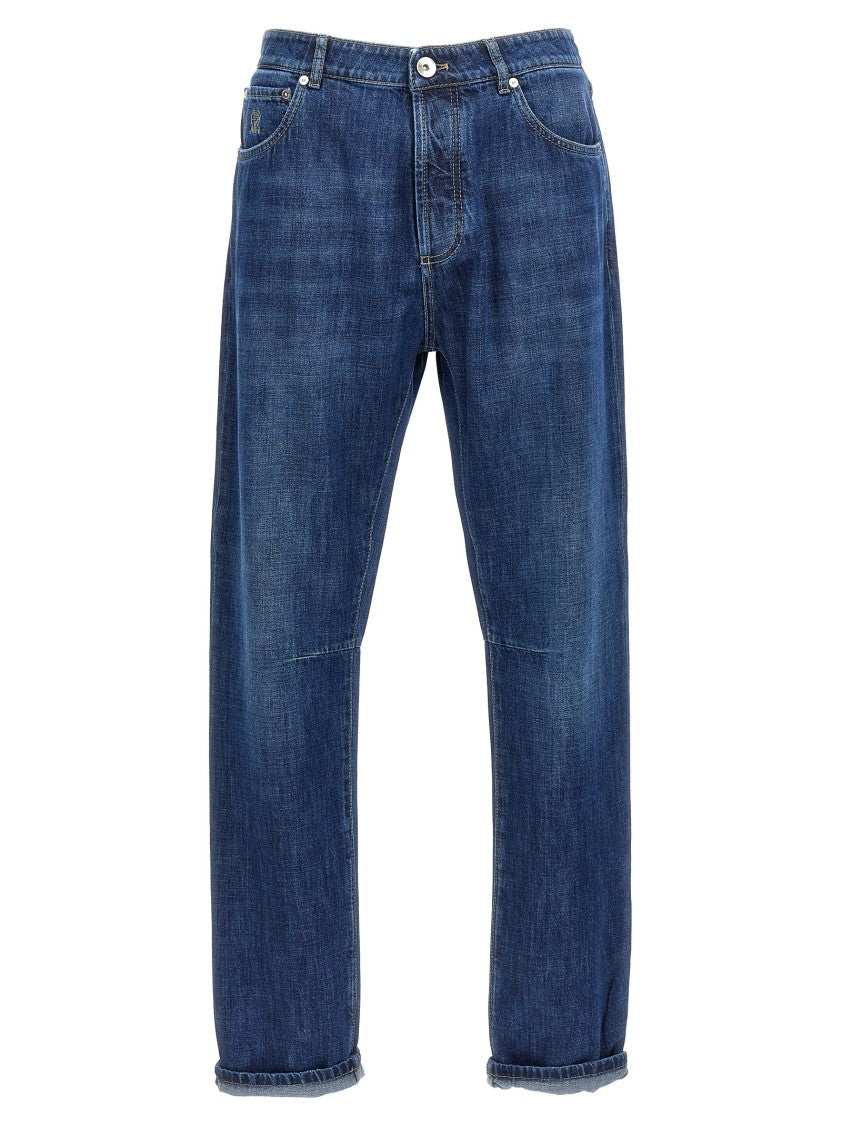 Brunello Cucinelli Relaxed-Fit Blue Denim Jeans