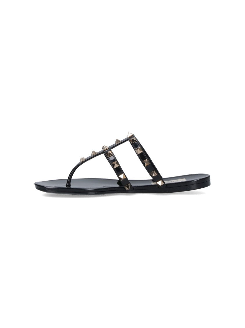 Valentino Garavani Glossy Black Sandals