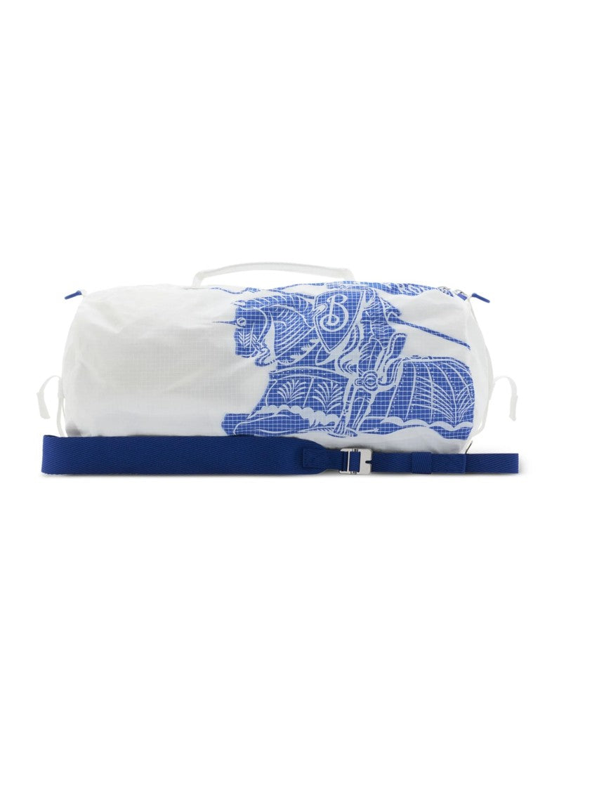 Burberry Versatile White Bag With Graphic Print