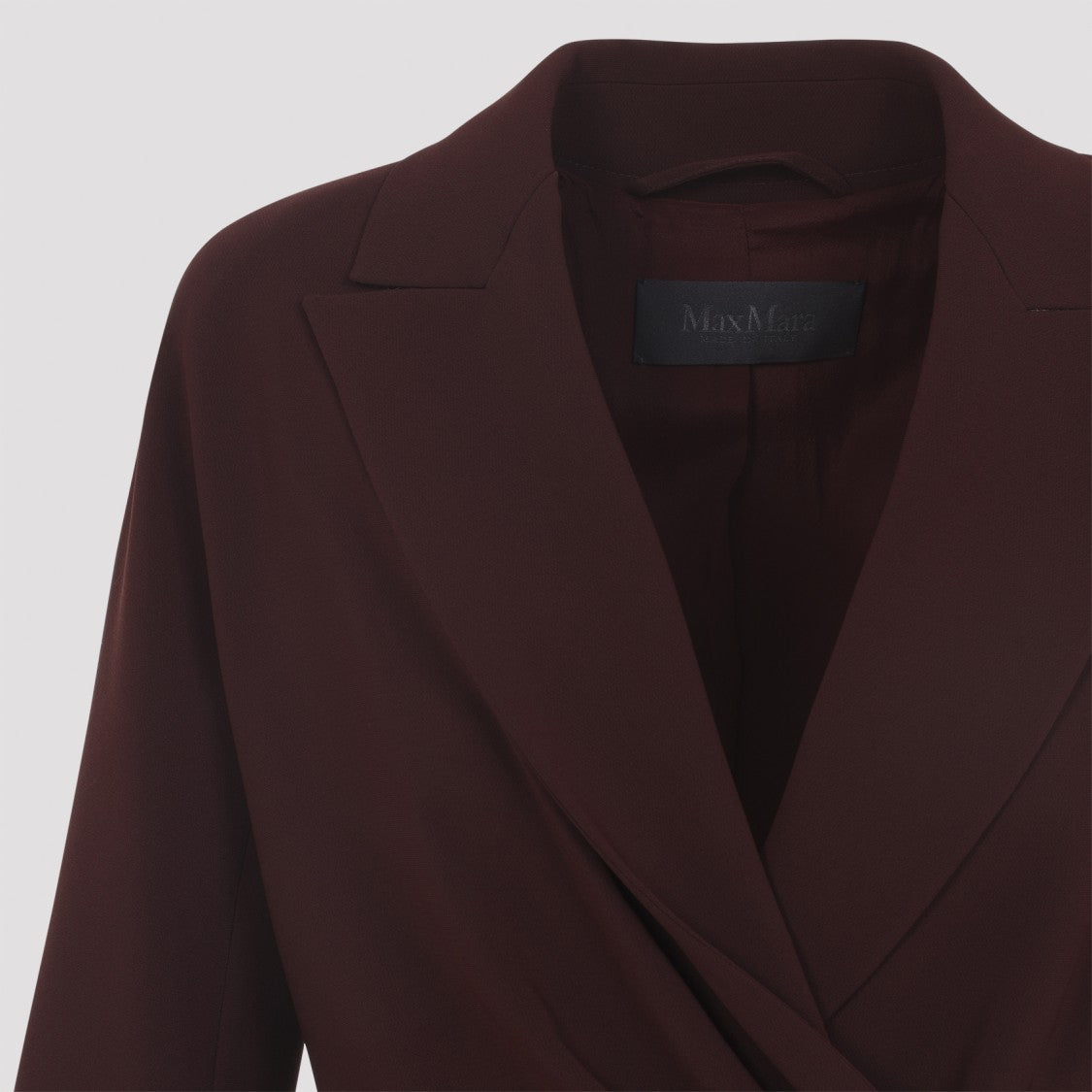 Max Mara Cherry Red Triacetate Alare Cady Jacket