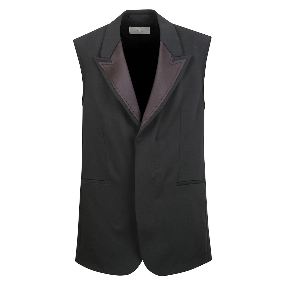 Ami Single-Breasted Sleeveless Vest