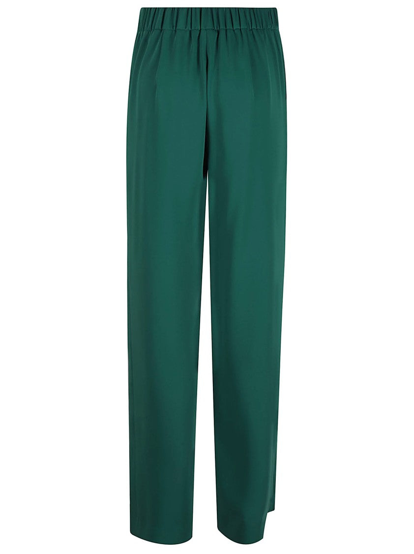 P.A.R.O.S.H. Straight-Leg Trousers With Elasticated Waistband And Smooth Finish