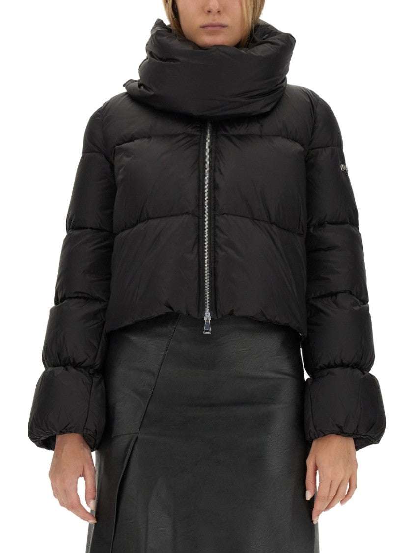 Add Cropped Black Jacket With High Collar