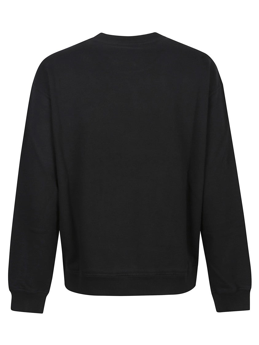 Dolce & Gabbana Logo-Embellished Black Sweatshirt With Ribbed Detailing
