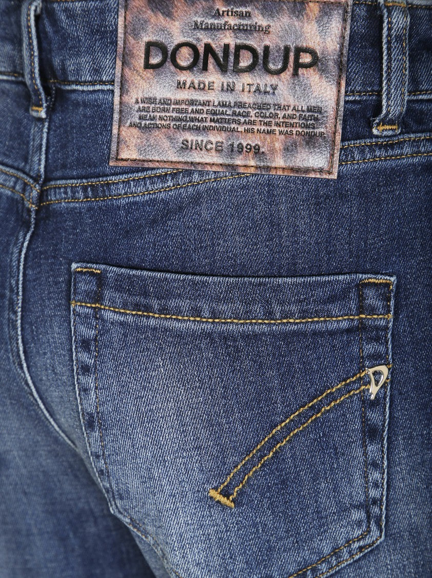 Dondup High-Waisted Relaxed Fit Jeans With Subtle Logo Detail
