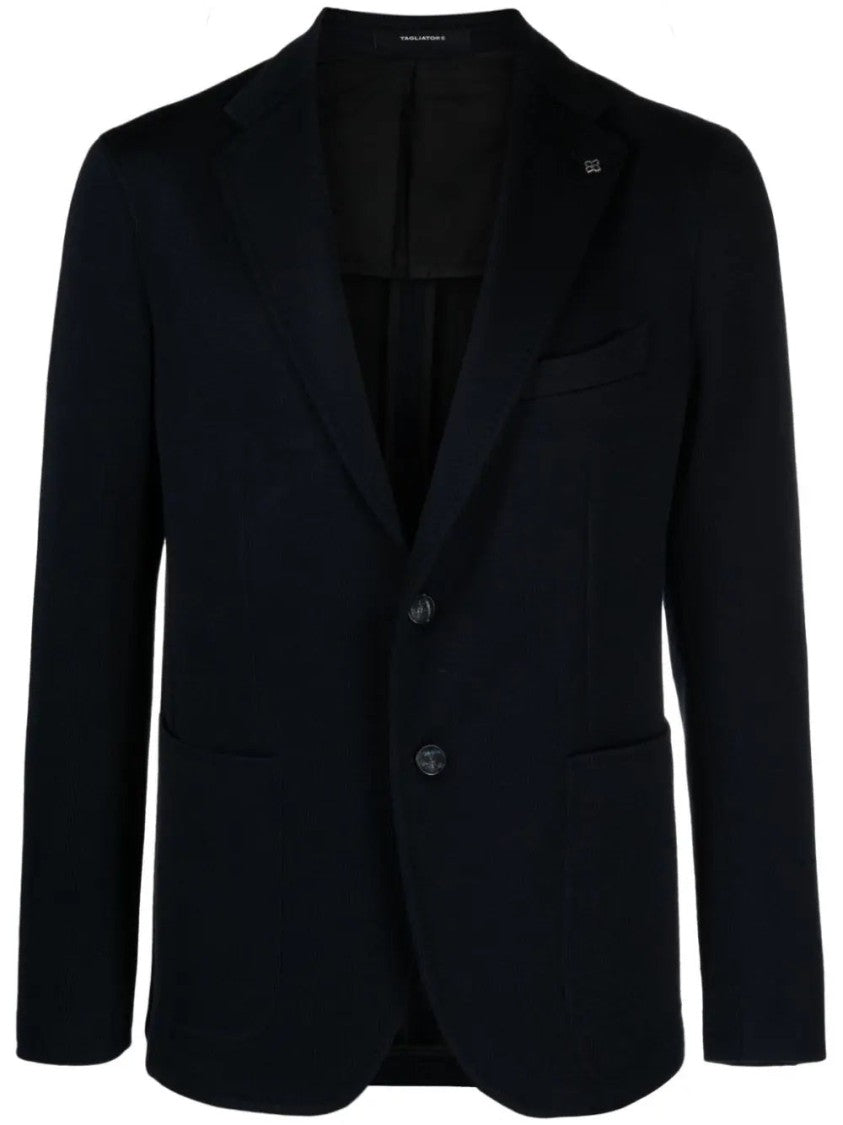 Tagliatore Tailored Blazer With Notch Lapels And Two-Button Closure
