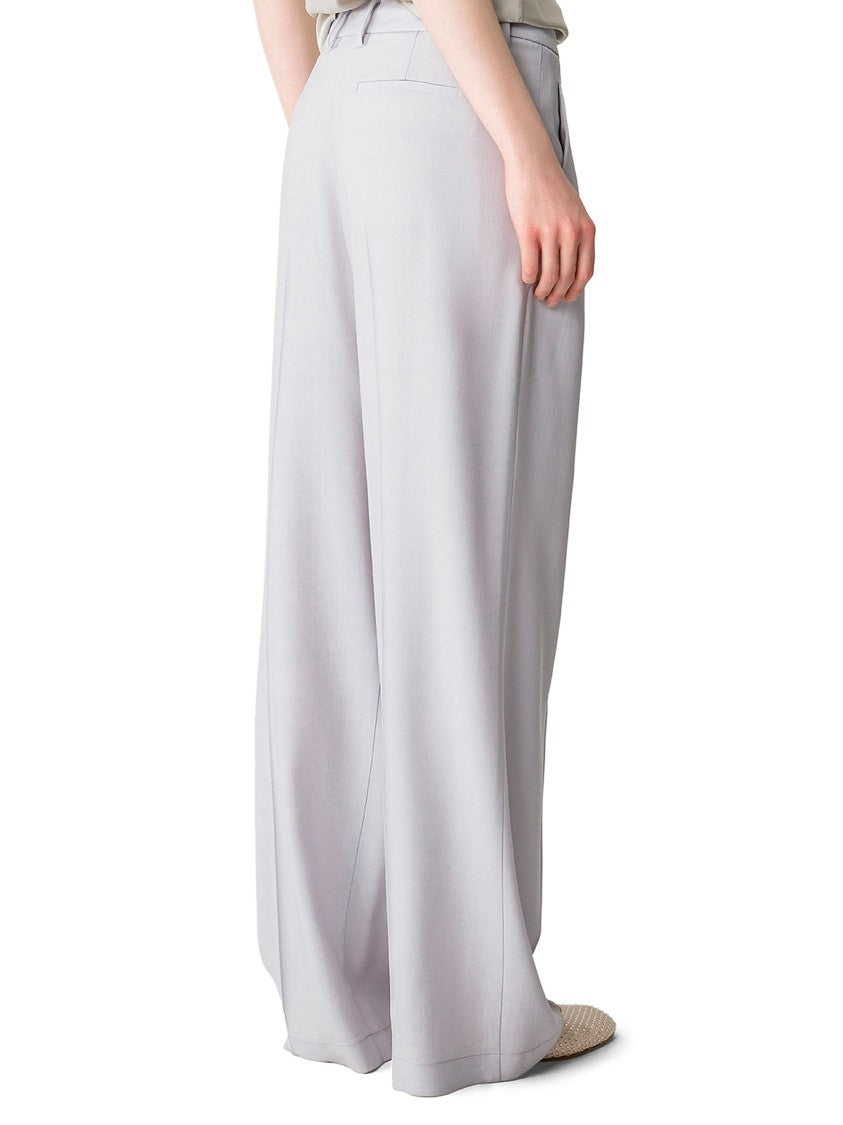 Forte Forte Sartorial Wide-Leg Trousers In Wool Viscose Twill