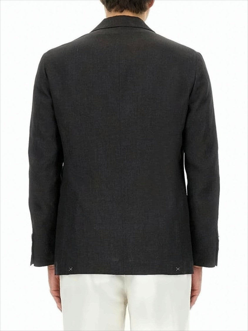 Brunello Cucinelli Black Linen Suit Jacket