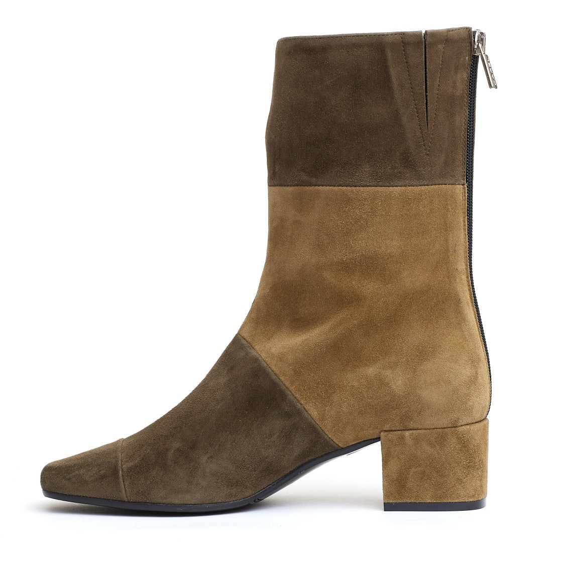 Carel Paris Green Suede Ankle Boot 40Mm Heel