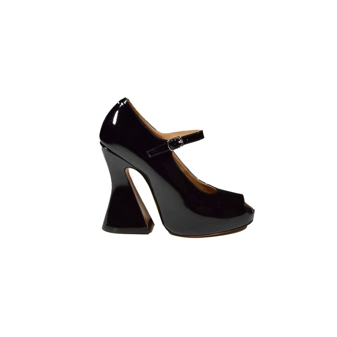 Maison Margiela Black Patent Leather Mary Jane Pumps