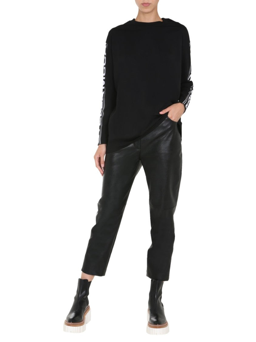 Stella Mccartney Long-Sleeve Graphic Round Neck T-Shirt
