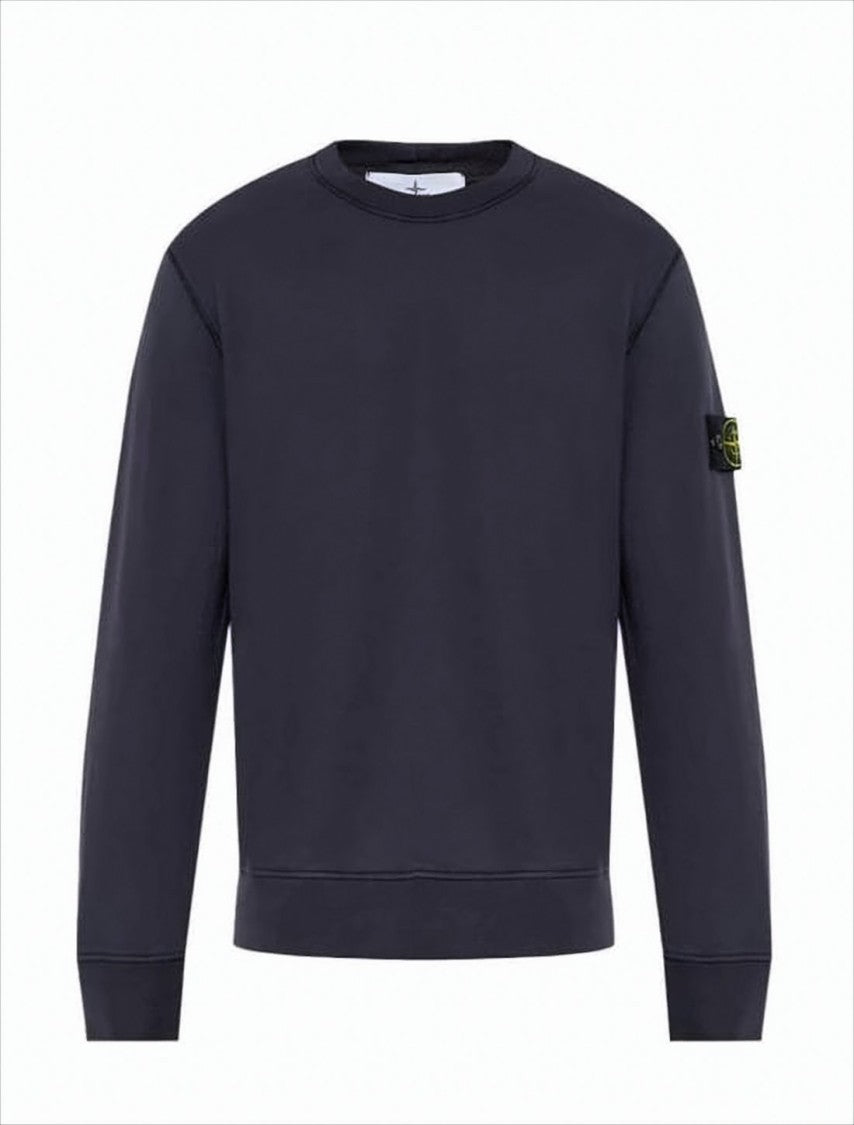 Stone Island Relaxed Fit Long-Sleeve Crewneck Sweatshirt With Distinctive Patch