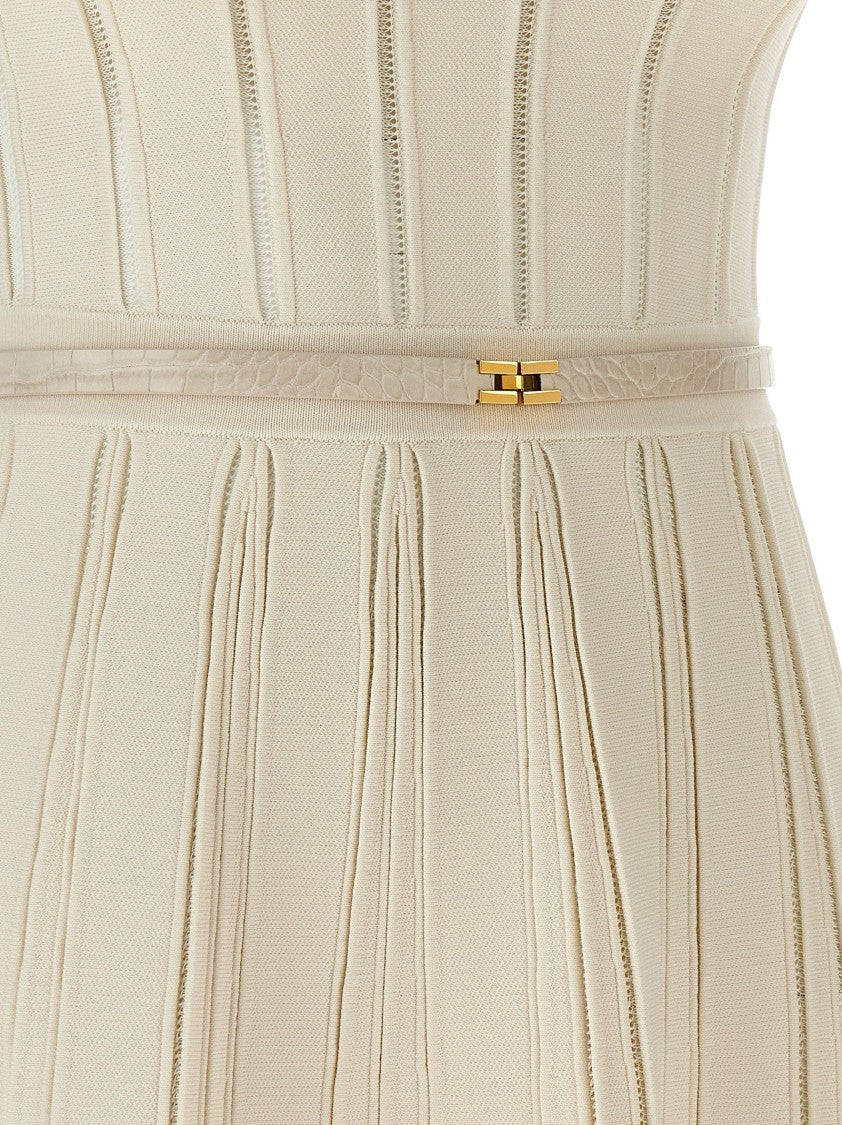 Elisabetta Franchi Weft Dress À Jour