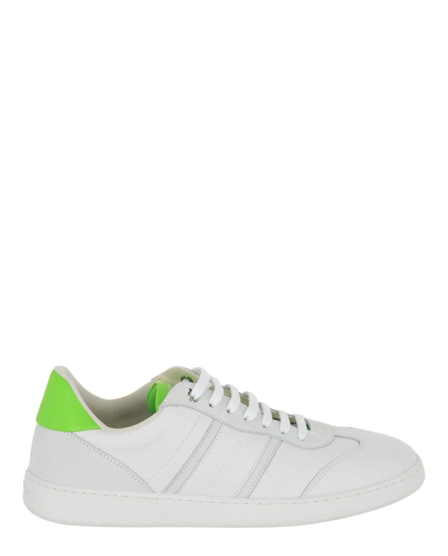 Ferragamo Achille 1 Leather Low-Top Sneakers