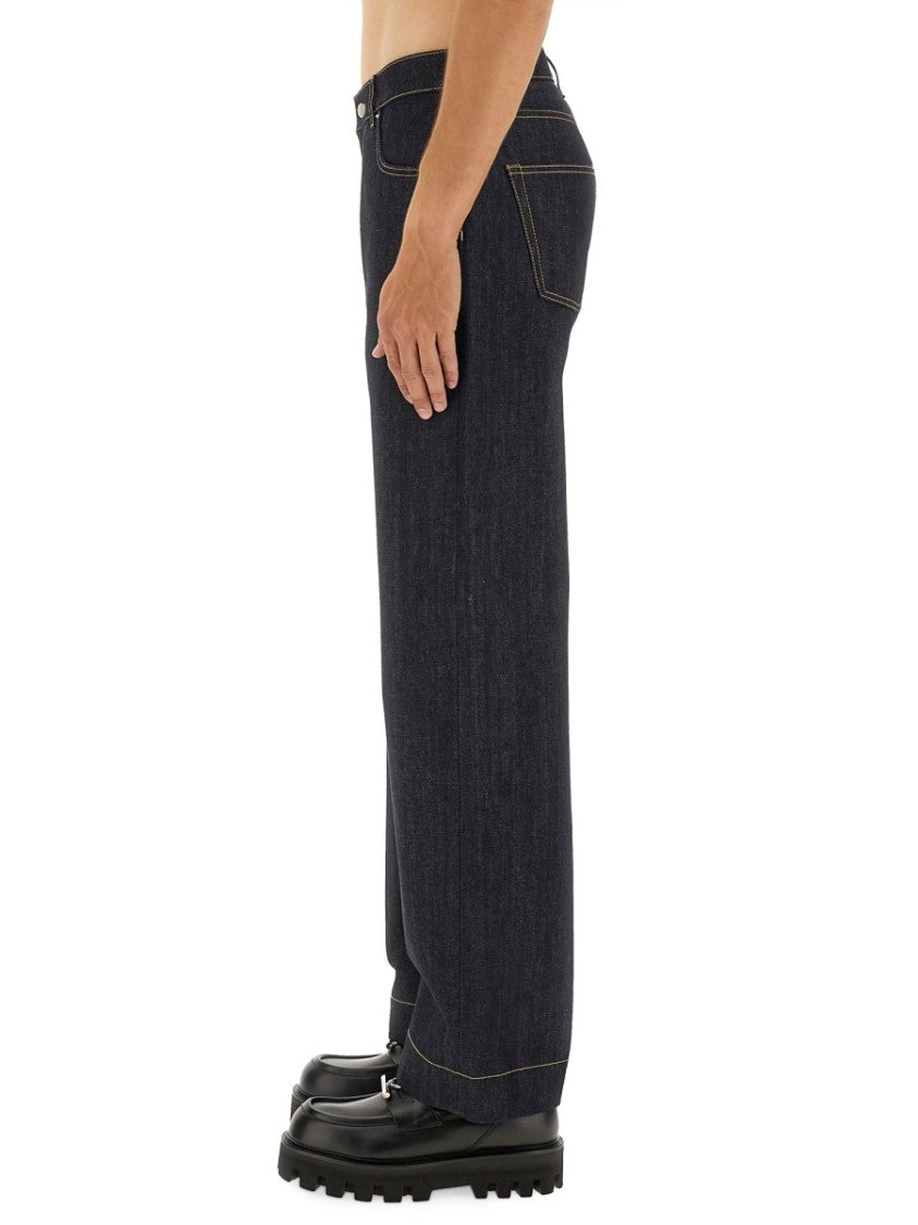 Alexander Mcqueen Wide Leg Denim Jeans